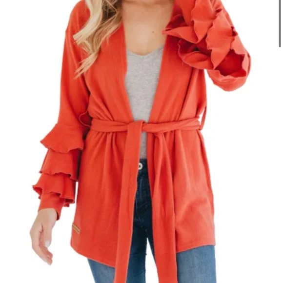Simply Southern Ruffle Cardigans - Picture 3 of 3